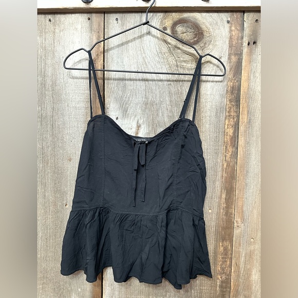 Express Tops - Express Keyhole Babydoll Cami Tank in Black Size Small Women’s